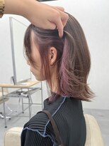 エルヘアメゾン(el. hair maison) 可愛いピンクベージュ インナーカラー☆