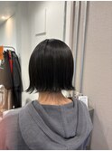 外はねボブ×ブルーブラックカラー