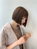 トイロ 中目黒(Toiro)&nbsp;20代30代前髪あり切りっぱなしボブショートブリーチなしカラー