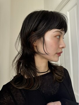 バイオレット ナゴヤ(Violet Nagoya) ウルフレイヤー ハッシュカット エンドカラー 裾カラーHR-206