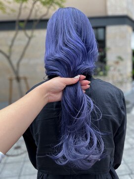 デコラ DECOR ラベンダーブルー×透明感ロング