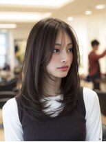 ダル 渋谷/表参道(DAL.)&nbsp;ミディアムハッシュ/レイヤー/ハッシュレイヤー/暗髪/透明感