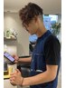【店長指名限定】メンズカット+パーマorカラー+炭酸スパ10分+眉カット