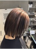 調布ダブルカラータッセルボブミルクティーベージュ