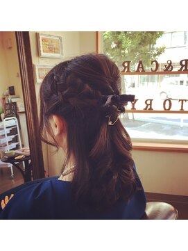 ストーリーヘアアンドケア (Story hair&care) 結婚式ヘア☆清楚系ハーフアップ