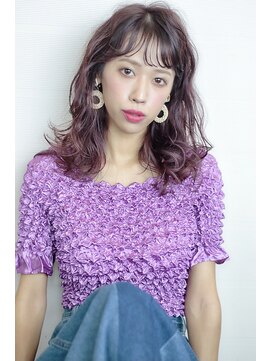 アヴァンティ ヘアーアンドスパ(avanti hair&spa) ☆シースルーバングが可愛いラベンダーピンクミディ☆