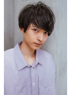 オースティン 門前仲町(AUSTIN) ツイストパーマ七三オールバックマッシュウルフスリークショート