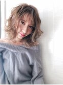 髪硬い人でもゆるふわにみえる３Ｄカラー