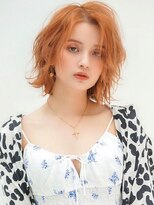 アグ ヘアー スリール 岡山下中野店(Agu hair sourire) 《Agu hair》鮮やかカラー×大人美人ウェーブボブ