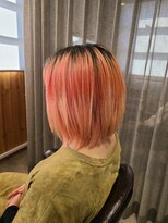 アニュー ヘア アンド ケア(a New hair&care)&nbsp;大人可愛いピンクベージュダブルカラーくびれボブ透明感