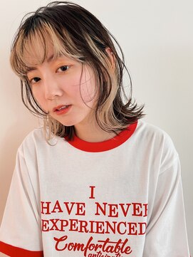 ディッセンバー 渋谷(December) ボブ/ミディアム/インナーカラー/フェイスフレーミング/ベージュ