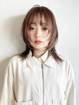 アイティーバイアルバム 下北沢店(IT by ALBUM) ウルフレイヤー_レッドブラウンハッシュカットフルバング_29246