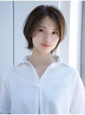 前髪なし外はねウルフボブ20代30代40代【AIN.表参道】川原大地
