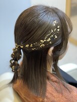 ヘアコレクション アンジュ(Hair collection Unge)&nbsp;金箔ハーフアップアレンジ