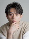 韓国ヘアカルマパーマカルマバングセンターパート黒髪ウルフ