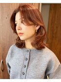 くびレイヤー 顔周りレイヤーカット ブリーチなしイルミナカラー