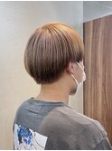透明感ミルクティーカラー　マッシュ