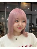ホワイトピンク10代20代30代ハイトーンペールピンクブリーチ