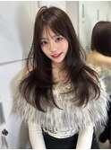 ミニウルフレイヤーカット顔周り前髪韓国ミディアムロング/池袋