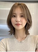透明感カラー×ワンカールで可愛いレイヤーボブ