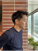 ツーブロック×スパイキーショート