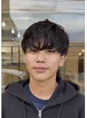 シャドウパーマツイストスパイラルマッシュツーブロック刈り上げ