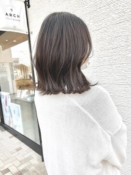 アーチ ブランチ 岡山北長瀬店(ARCH) ミディアムボブ　ラベンダーベージュ