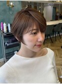 ●杉浦くびれヘア/アプリコットオレンジ/ショート/韓国