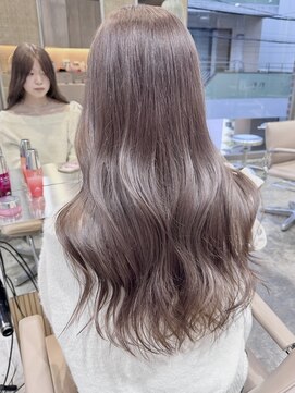 サンク 原宿 表参道(cinq) ダブルカラーハイトーンカラーヘーゼルベージュカラーグレージュ