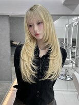 サンドイエナ 横浜店(sand yena)&nbsp;くびレイヤーボブルフネビージュ小顔ワンレンこなれミディ