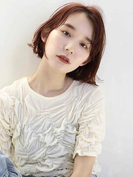 ヘアサロン セロ(Hair Salon SERO) 【セロ本店】切りっぱなしボブ/暖色系オレンジ/ルーズカール