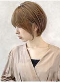 似合わせショートボブ30代40代小顔銀座ひし形前上がり縮毛矯正