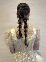 ロチカバイドールヘアー 心斎橋(Rotika by Doll hair) Olive brown×編みおろし