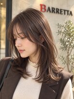 ルシードスタイル バレッタ(LUCIDO STYLE BARRETTA)&nbsp;ウルフレイヤー×シースルーバング×ダークブラウン