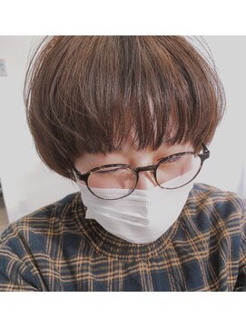 ヘアーサロン トランク(TRUNK) マッシュボブ　ベールカラー　ベージュ