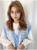 顔周りのウェーブが決め手!かきあげラフパーマ♪・・・担当KAYO