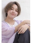 大人可愛い20代30代40代前髪なし暗髪ひし型ショート
