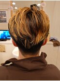 スキンフェード/アップバング/コンマヘア//眉カット<理容室>