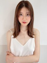 ハニーシブヤ(HONEY shibuya) 【HONEY渋谷】ナチュラル外はね美髪ミディ×ラテベージュ★