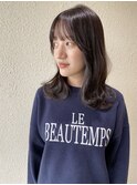 重ためミディ ラベンダーブラウン