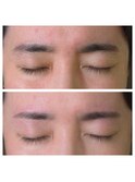 メンズアイブロウWAX/ビフォーアフター