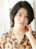 Cカールでルーズなかきあげバングメンズロングウルフb新所沢