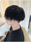 波巻きパーマメンズパーマメンズヘアツーブロックツイストパーマ