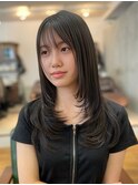 髪質改善ミルクティーベージュレイヤーカット