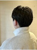 無造作パーマ/メンズパーマ/刈り上げマッシュ/前髪あり