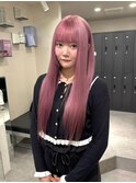 12564髪質改善ストレートラベンダーミルクティーホワイトピンク