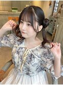 顔まわり縮毛矯正シースルーバング