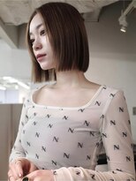 トニーアンドガイ 青山店(TONI & GUY)&nbsp;切りっぱなしボブ あご下ボブ 結べるボブ ブリーチなしカラー