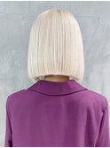 ボブ韓国ヘアハイトーンブロンド_ba340512