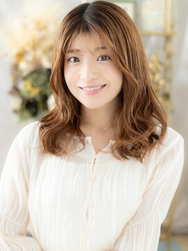 カバーヘアアンドスパ ブリス 浦和(COVER HAIR&SPA bliss) 細めハイライトS字カールふわセミディc7浦和20代30代40代